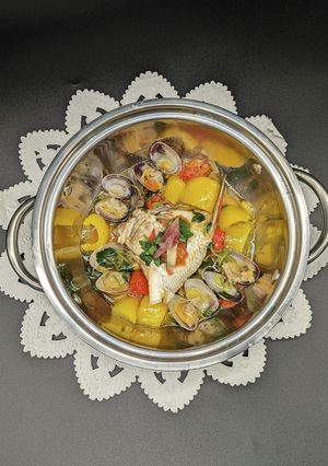 鯛かまと三つ葉のアクアパッツァ-レシピのメイン写真