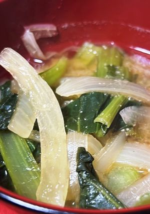 小松菜の味噌汁-レシピのメイン写真