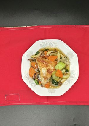 鯛かまの中華風野菜あんかけ-レシピのメイン写真