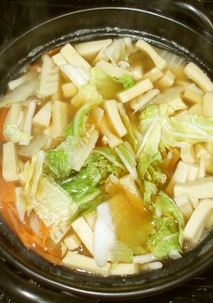 高野豆腐白菜スープ♪簡単ダイエット-レシピのメイン写真