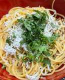 しらすと大葉の旨辛出汁パスタ