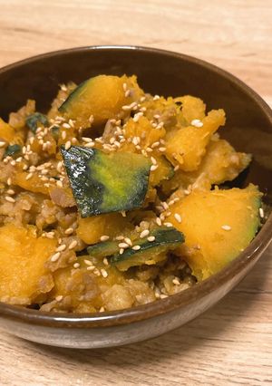かぼちゃと豚肉の炒め物-レシピのメイン写真
