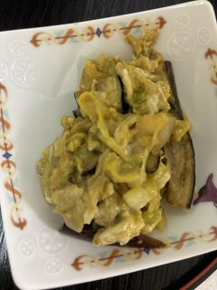なすとキャベツと卵の焼肉のタレ炒め-レシピのメイン写真
