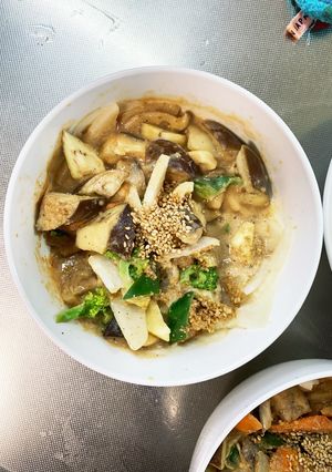 肉無チクワきな粉シチュー味茄子椎茸野菜炒-レシピのメイン写真