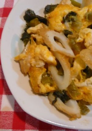 ちくわと玉子の高菜炒め-レシピのメイン写真
