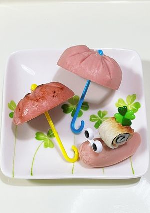 ソーセージの端っこ利用で 雨傘日傘-レシピのメイン写真