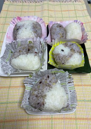 ☆冷凍ごはんで作る2色おむすび☆-レシピのメイン写真