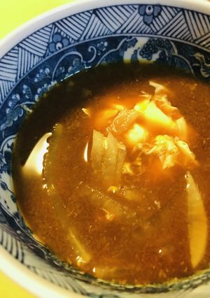 大根＆おとし玉子の赤味噌汁-レシピのメイン写真