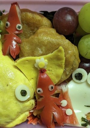 ピクミン キャラ弁-レシピのメイン写真