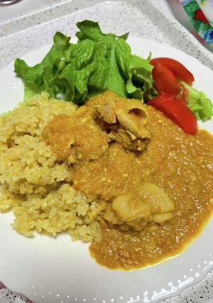 玄米ご飯のチキンカレー❣麦味噌仕立て-レシピのメイン写真
