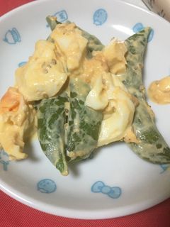 スナップエンドウ茹で卵のサラダ-レシピのメイン写真