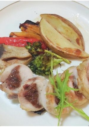 鶏のレーズン巻き(ローストチキン）-レシピのメイン写真