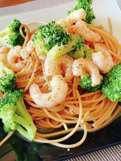 海老とブロッコリーのガリバタ醤油パスタ-レシピのメイン写真