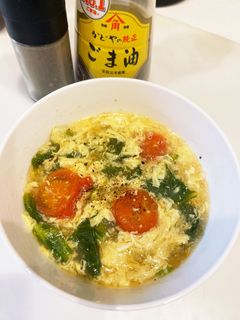 レタスとトマトと卵のスープ-レシピのメイン写真
