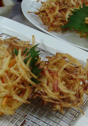 玉ねぎとベーコンのかき揚げ-レシピのメイン写真