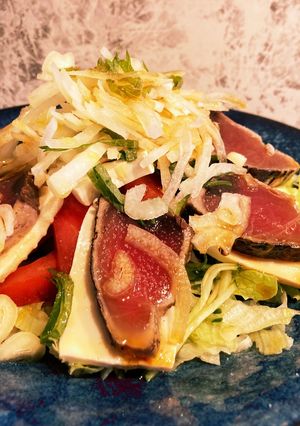 塩豆腐と鰹のたたきのゆず酢カルパッチョ-レシピのメイン写真