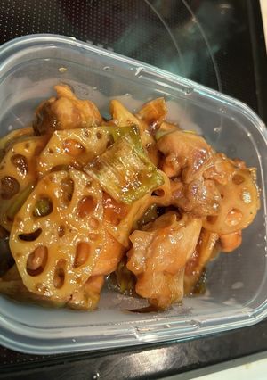 鶏肉と長ネギレンコン甘酢-レシピのメイン写真