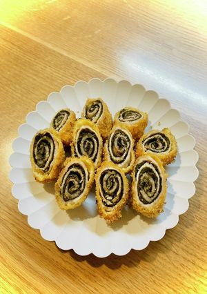お弁当やおつまみに!子供も大好き!梅しそ巻き!!-レシピのメイン写真