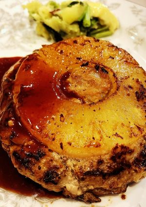 パイナップルのしっかりハンバーグ-レシピのメイン写真