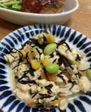 枝豆コーンのひじき入り炒り豆腐