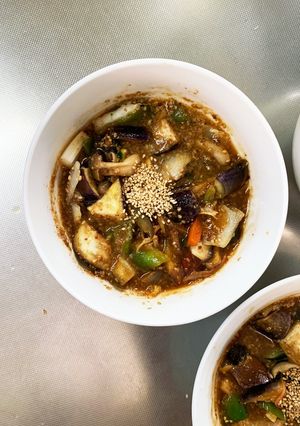 根菜茄子カニカマピリ辛オイ金平味温サラダ-レシピのメイン写真