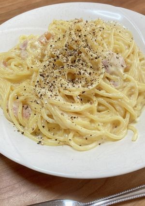 マルチポットを使って　カルボナーラ-レシピのメイン写真