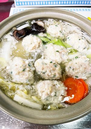 鶏豆腐団子鍋♯ヘルシー鍋♯鶏ひき肉♯豆腐-レシピのメイン写真