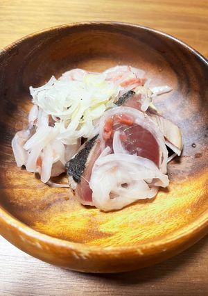 カツオのたたき梅肉和え-レシピのメイン写真