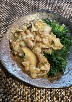 息子大好き♡ほうれん草モリモリ肉餡掛け〜-レシピのメイン写真