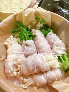 蒸篭でえのきと豆苗の肉巻き-レシピのメイン写真