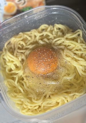 レンチンで簡単油そば風！節約ズボラ飯♪-レシピのメイン写真