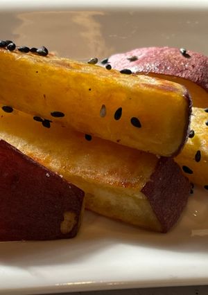 揚げずに焼く甘いヘルシー大学芋-レシピのメイン写真
