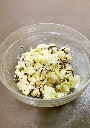 レンチンで、塩昆布入りポテトサラダ-レシピのメイン写真