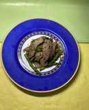 牛肉とアスパラガスと水菜炒め　60
