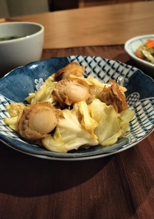 春キャベツと帆立の醤油麹炒め-レシピのメイン写真