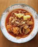 ジャガイモと挽肉のトマトジュース煮