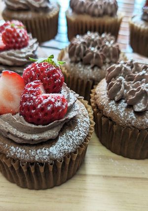 米粉で作るカップショコラシフォンケーキ-レシピのメイン写真