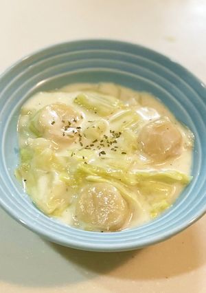 春キャベツと帆立のクリーム煮-レシピのメイン写真