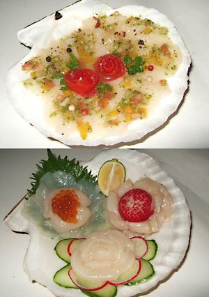 ホタテのカルパッチョ＆刺身-レシピのメイン写真