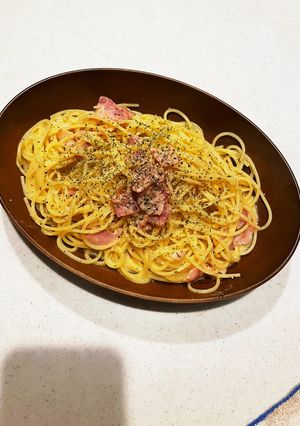 混ぜるだけカルボナーラ-レシピのメイン写真