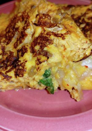 納豆キムチーズオムレツ-レシピのメイン写真
