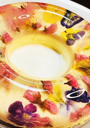 ババロア(桜と華)エディフルフラワー　②-レシピのメイン写真