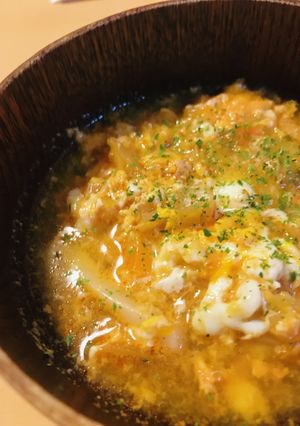 鍋の素活用●玉吸い／キムチ鍋の素-レシピのメイン写真