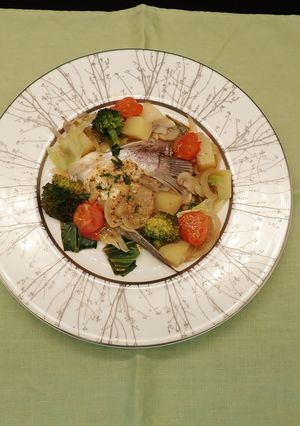 鯛かまの白ワイン蒸し-レシピのメイン写真