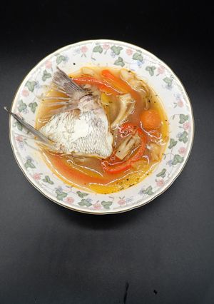 鯛かまのガーリック風スープ煮-レシピのメイン写真