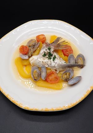 鯛かまのアクアパッツァ-レシピのメイン写真