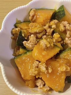 優しいお味!かぼちゃのそぼろ煮-レシピのメイン写真