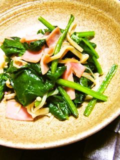 ほうれん草*ハム*えのきの簡単炒め-レシピのメイン写真