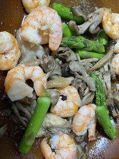 キノコとエビのアヒージョ風-レシピのメイン写真