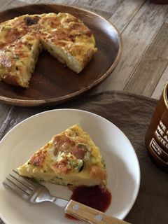 キッシュ風☆パンの耳のオープンオムレツ-レシピのメイン写真